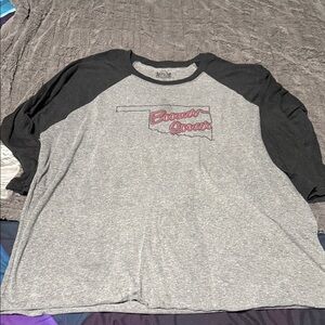 Gray and Black Raglan Men's Shirt
